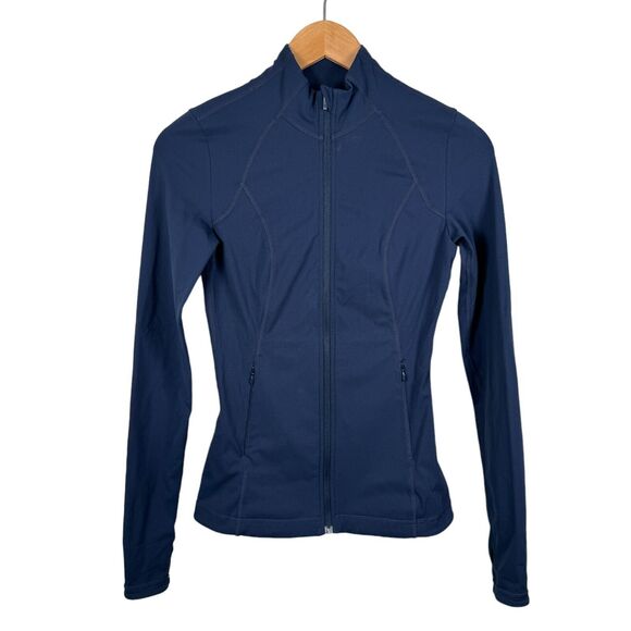 Sweaty Betty Power Boost Zip Jacket Size XXSmall  Blue Workout Athletic Active 0 - Picture 1 of 10